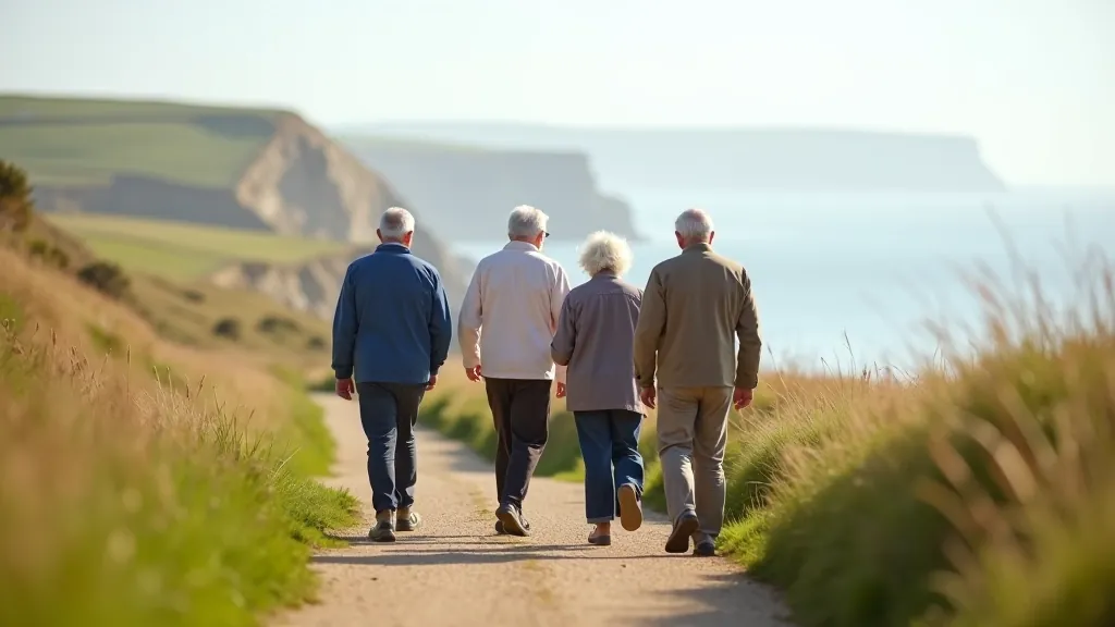 Group of people enjoying a guided walk along Howth coastline